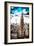 Low Poly New York Art - Empire State Building and 1 WTC-Philippe Hugonnard-Framed Premium Giclee Print