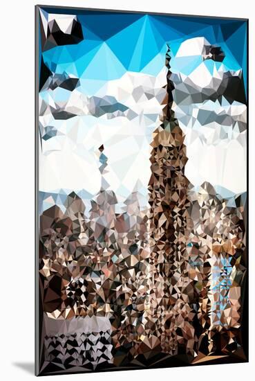 Low Poly New York Art - Empire State Building and 1 WTC-Philippe Hugonnard-Mounted Art Print