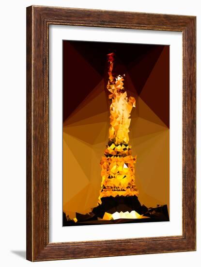 Low Poly New York Art - Liberty Lady-Philippe Hugonnard-Framed Art Print