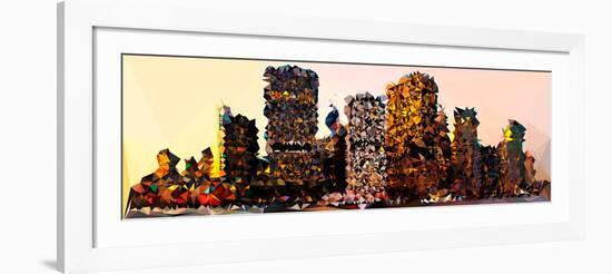 Low Poly New York Art - Manhattan Buildings-Philippe Hugonnard-Framed Art Print