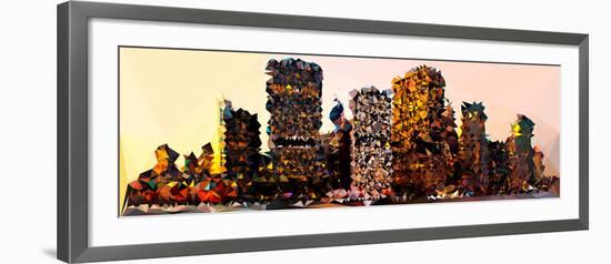 Low Poly New York Art - Manhattan Buildings-Philippe Hugonnard-Framed Art Print