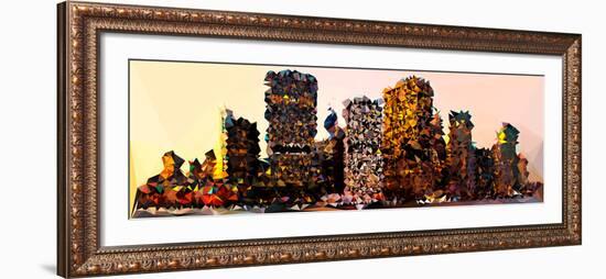 Low Poly New York Art - Manhattan Buildings-Philippe Hugonnard-Framed Art Print