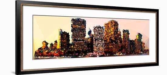 Low Poly New York Art - Manhattan Buildings-Philippe Hugonnard-Framed Art Print