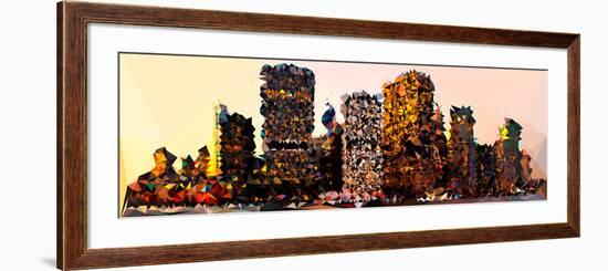 Low Poly New York Art - Manhattan Buildings-Philippe Hugonnard-Framed Art Print