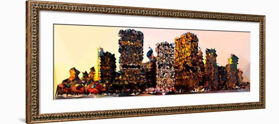 Low Poly New York Art - Manhattan Buildings-Philippe Hugonnard-Framed Art Print