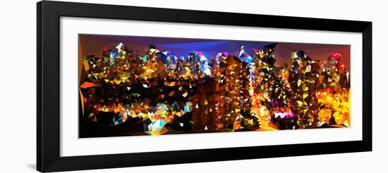 Low Poly New York Art - Manhattan Night-Philippe Hugonnard-Framed Art Print