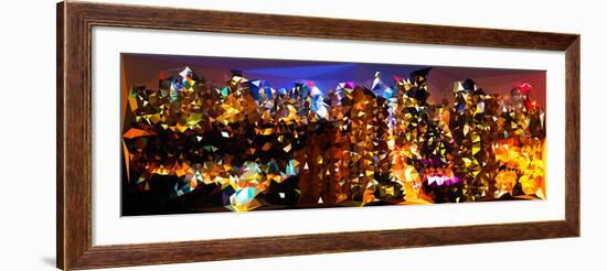 Low Poly New York Art - Manhattan Night-Philippe Hugonnard-Framed Art Print