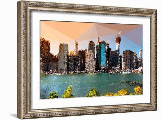 Low Poly New York Art - Manhattan Skyline-Philippe Hugonnard-Framed Art Print