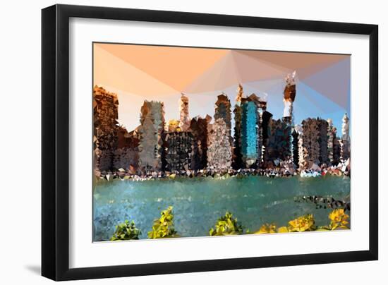 Low Poly New York Art - Manhattan Skyline-Philippe Hugonnard-Framed Art Print