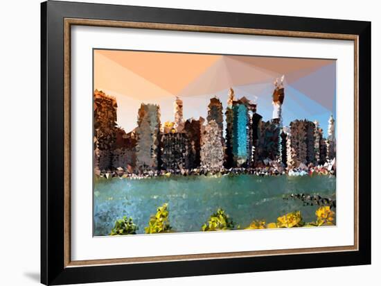 Low Poly New York Art - Manhattan Skyline-Philippe Hugonnard-Framed Art Print