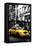 Low Poly New York Art - Manhattan Taxi-Philippe Hugonnard-Framed Stretched Canvas