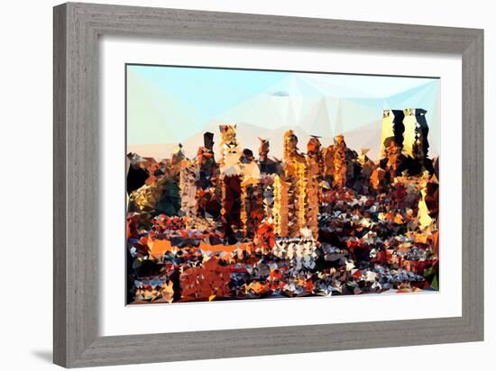 Low Poly New York Art - Midtown NYC-Philippe Hugonnard-Framed Art Print