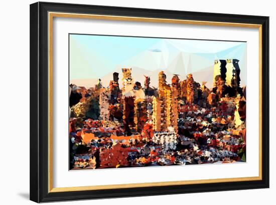 Low Poly New York Art - Midtown NYC-Philippe Hugonnard-Framed Art Print