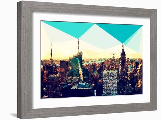 Low Poly New York Art - New York Skyline II-Philippe Hugonnard-Framed Art Print