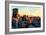 Low Poly New York Art - New York Sunset Pastel-Philippe Hugonnard-Framed Art Print