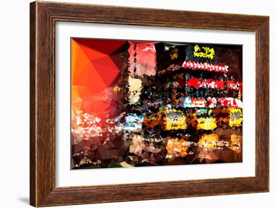 Low Poly New York Art - New York Taxis-Philippe Hugonnard-Framed Art Print