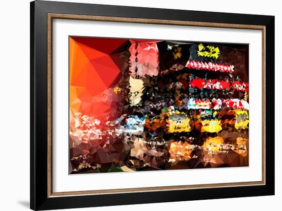 Low Poly New York Art - New York Taxis-Philippe Hugonnard-Framed Art Print