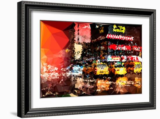 Low Poly New York Art - New York Taxis-Philippe Hugonnard-Framed Art Print