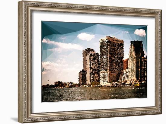 Low Poly New York Art - NY Skyscrapers-Philippe Hugonnard-Framed Art Print