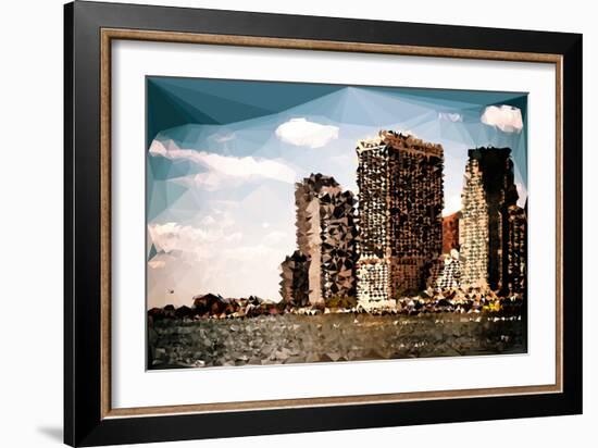 Low Poly New York Art - NY Skyscrapers-Philippe Hugonnard-Framed Art Print