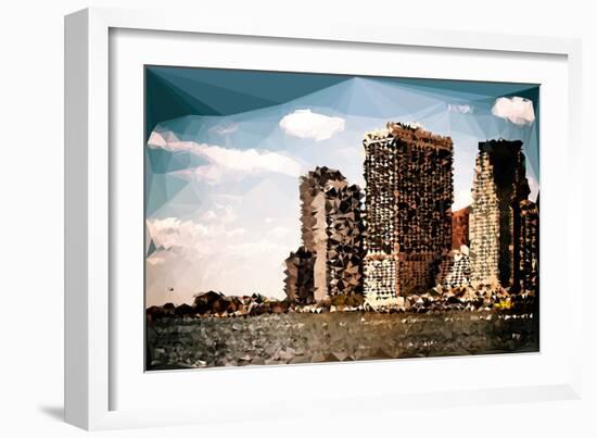 Low Poly New York Art - NY Skyscrapers-Philippe Hugonnard-Framed Art Print