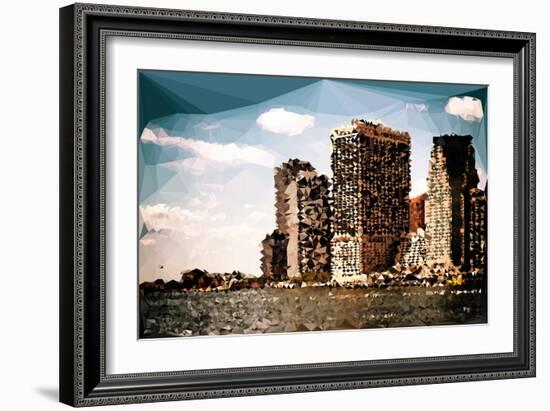 Low Poly New York Art - NY Skyscrapers-Philippe Hugonnard-Framed Art Print