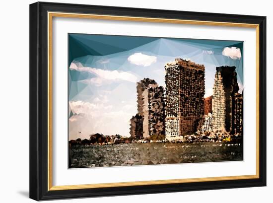 Low Poly New York Art - NY Skyscrapers-Philippe Hugonnard-Framed Art Print