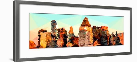 Low Poly New York Art - NYC Pastel III-Philippe Hugonnard-Framed Art Print