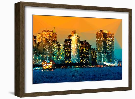 Low Poly New York Art - NYC Sunlight-Philippe Hugonnard-Framed Art Print