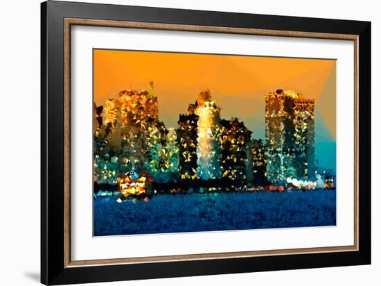 Low Poly New York Art - NYC Sunlight-Philippe Hugonnard-Framed Art Print