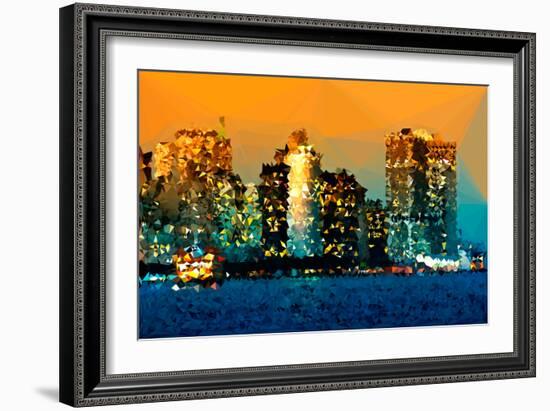 Low Poly New York Art - NYC Sunlight-Philippe Hugonnard-Framed Art Print