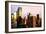 Low Poly New York Art - NYC Sunset-Philippe Hugonnard-Framed Art Print