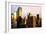 Low Poly New York Art - NYC Sunset-Philippe Hugonnard-Framed Art Print