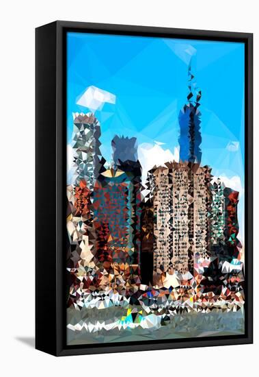 Low Poly New York Art - NYC Touch-Philippe Hugonnard-Framed Stretched Canvas