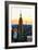 Low Poly New York Art - One World Trade Center Sunset-Philippe Hugonnard-Framed Art Print