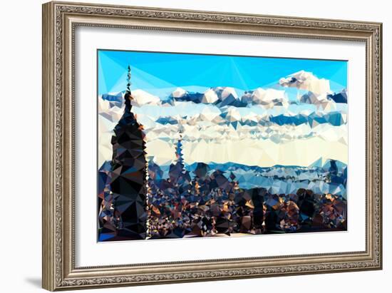 Low Poly New York Art - Overlooking Central Park-Philippe Hugonnard-Framed Art Print