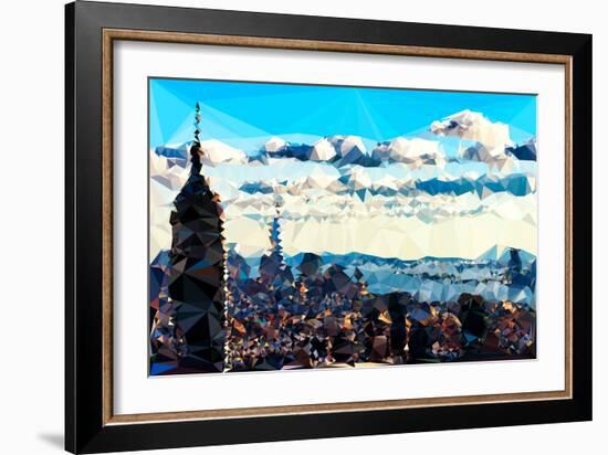 Low Poly New York Art - Overlooking Central Park-Philippe Hugonnard-Framed Art Print