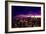 Low Poly New York Art - Purple Skyline at Night-Philippe Hugonnard-Framed Art Print