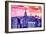 Low Poly New York Art - Purple Sunset-Philippe Hugonnard-Framed Art Print