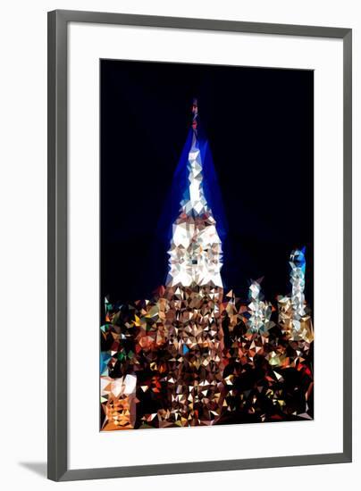 Low Poly New York Art - Radio City-Philippe Hugonnard-Framed Art Print