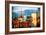 Low Poly New York Art - Reflection of the Sunset II-Philippe Hugonnard-Framed Art Print