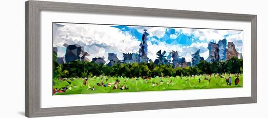 Low Poly New York Art - Reflection of the Sunset-Philippe Hugonnard-Framed Art Print