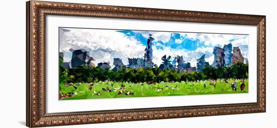 Low Poly New York Art - Reflection of the Sunset-Philippe Hugonnard-Framed Art Print