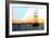 Low Poly New York Art - Sailing Yatch at Sunset-Philippe Hugonnard-Framed Art Print