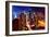 Low Poly New York Art - Skyline at Night-Philippe Hugonnard-Framed Art Print