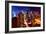 Low Poly New York Art - Skyline at Night-Philippe Hugonnard-Framed Art Print