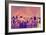 Low Poly New York Art - Skyline at Sunset-Philippe Hugonnard-Framed Art Print