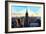 Low Poly New York Art - Skyline Sunset-Philippe Hugonnard-Framed Art Print