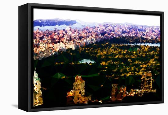 Low Poly New York Art - Skyline-Philippe Hugonnard-Framed Stretched Canvas