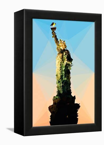 Low Poly New York Art - Statue of Liberty-Philippe Hugonnard-Framed Stretched Canvas